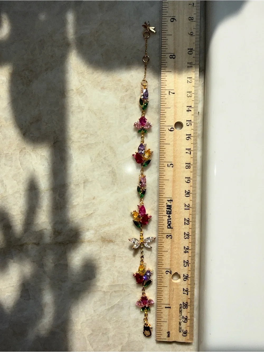 Kate Spade Greenhouse Floral Bracelet Gold Tone Multi